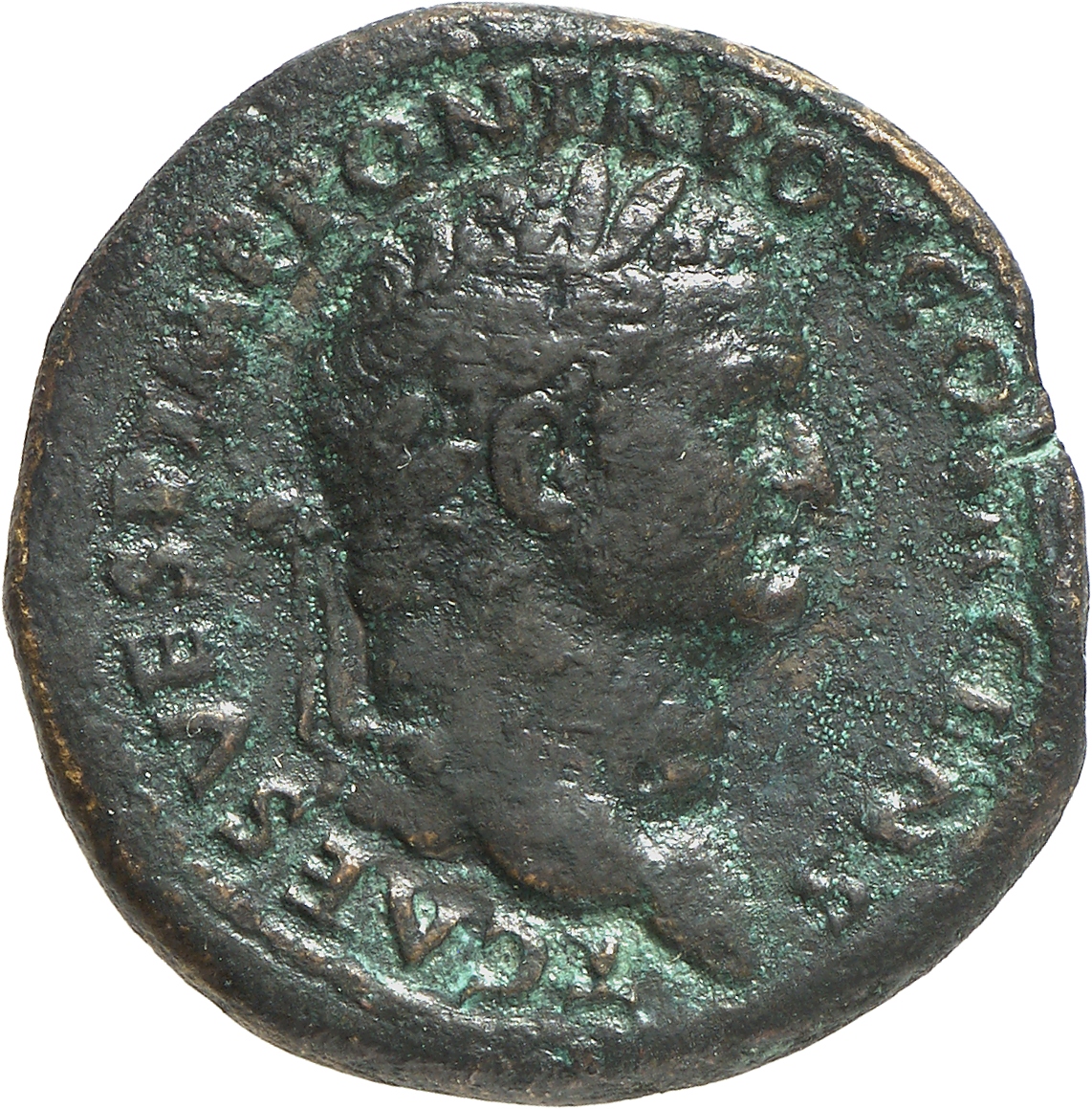 RIC II, Part 1 (second edition) Vespasian 609 Vespasian obverse, Head of Titus, laureate, right