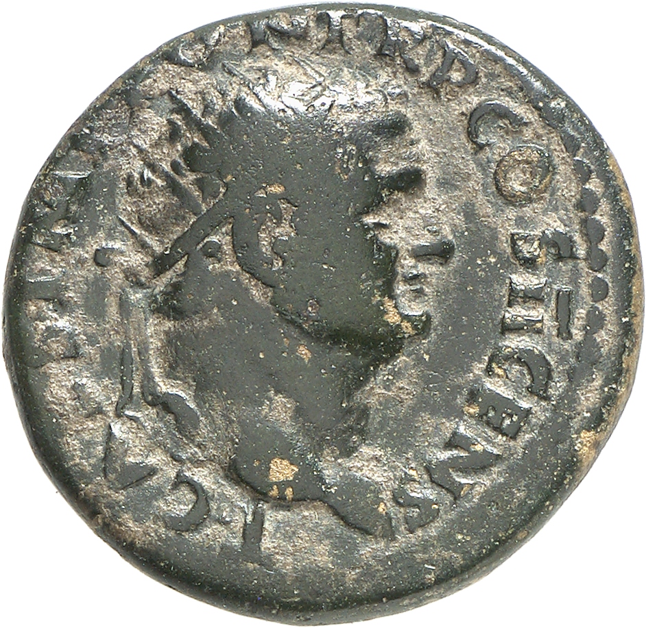 RIC II, Part 1 (second edition) Vespasian 613 Vespasian obverse, Head of Titus, radiate, right