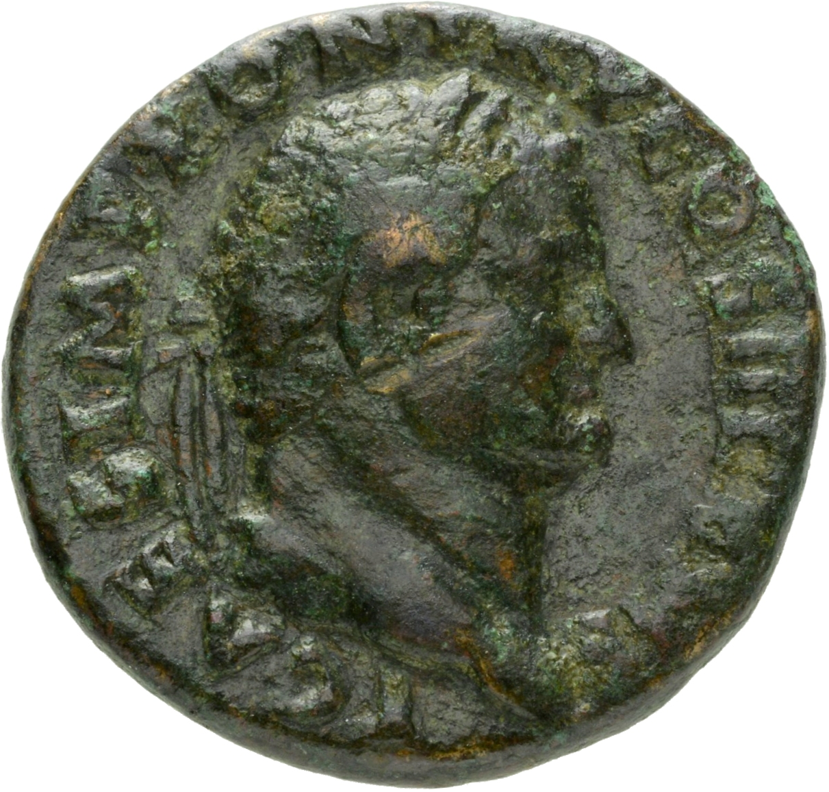 RIC II, Part 1 (second edition) Vespasian 635 Vespasian obverse, Head of Titus, laureate, right