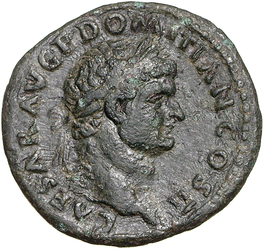 RIC II, Part 1 (second edition) Vespasian 648 Vespasian obverse, Head of Domitian, laureate, right
