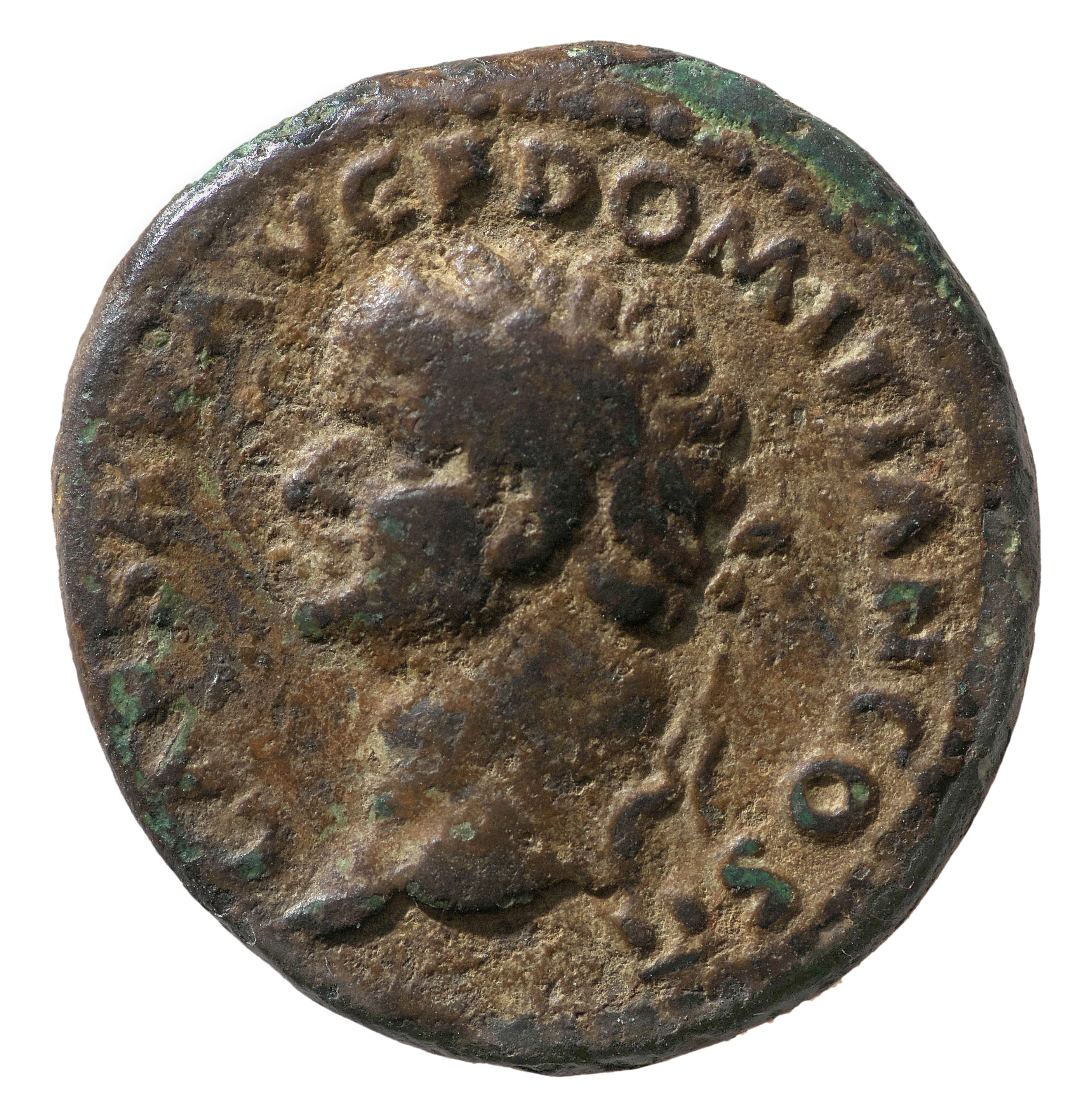 RIC II, Part 1 (second edition) Vespasian 666 Vespasian obverse, Head of Domitian, laureate, left