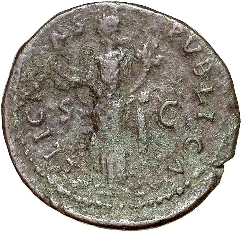 RIC II, Part 1 (second edition) Vespasian 668 Vespasian reverse, Felicitas standing left, holding caduceus and cornucopiae