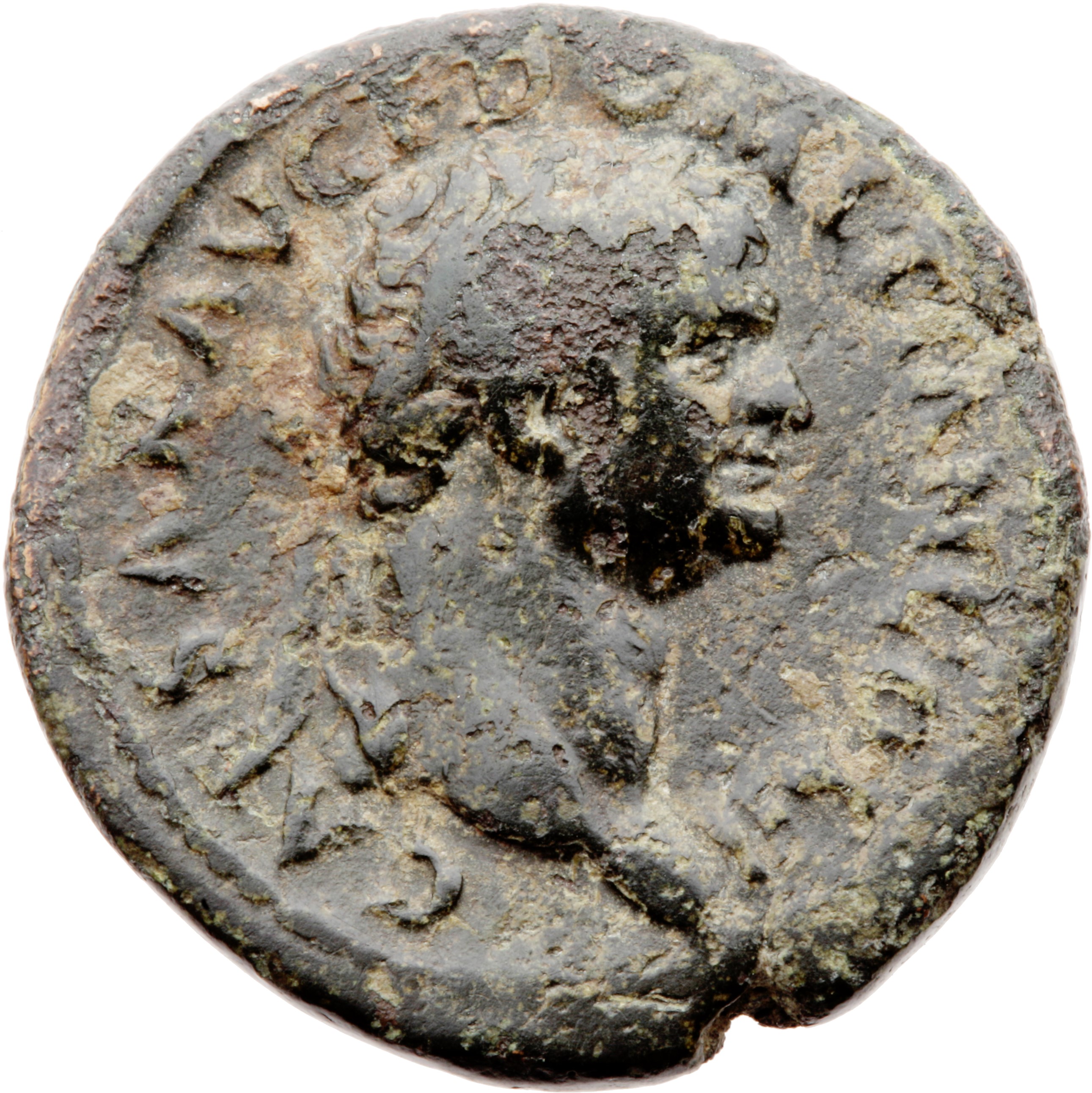 RIC II, Part 1 (second edition) Vespasian 676 Vespasian obverse, Head of Domitian, laureate, right