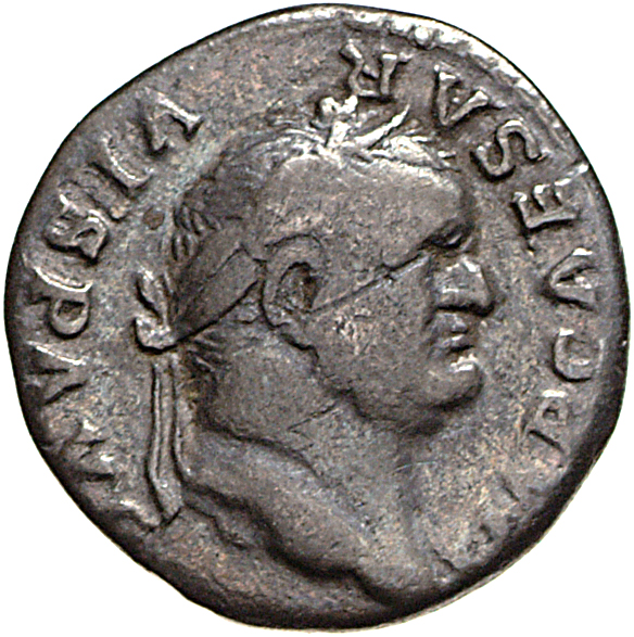 RIC II, Part 1 (second edition) Vespasian 685 Vespasian obverse, Head of Vespasian, laureate, right