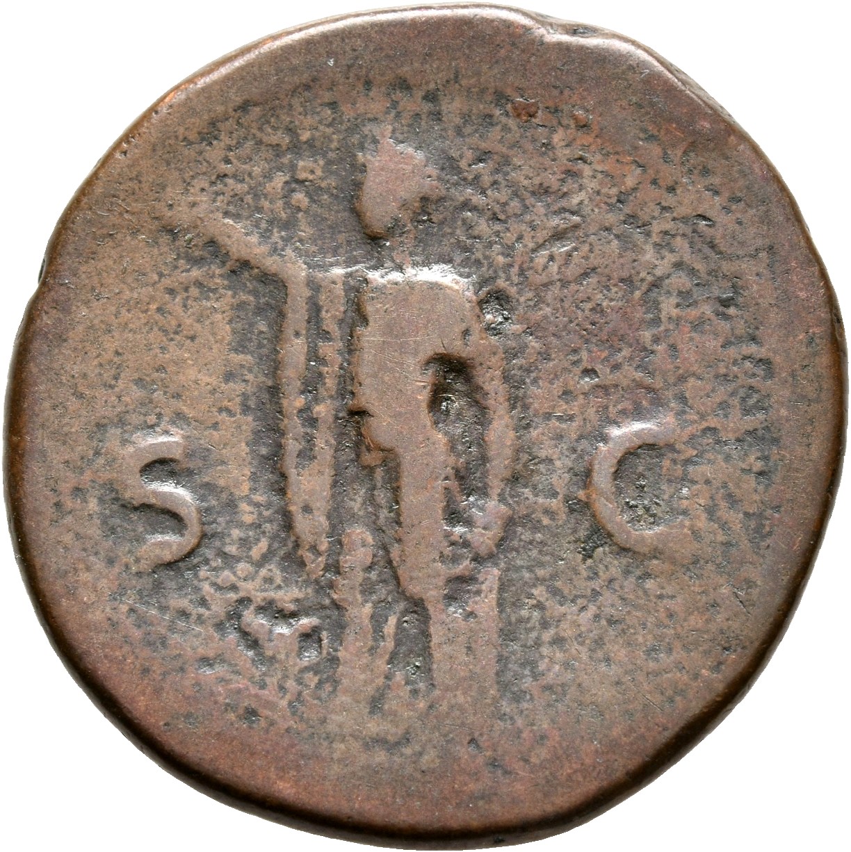 RIC II, Part 1 (second edition) Vespasian 731 Vespasian reverse, Spes, draped, advancing left, holding up flower in right ...