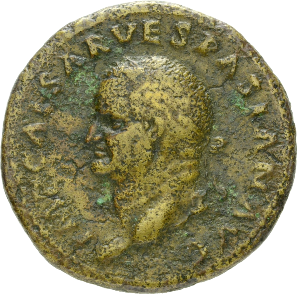 RIC II, Part 1 (second edition) Vespasian 757 Vespasian obverse, Head of Vespasian, laureate, left