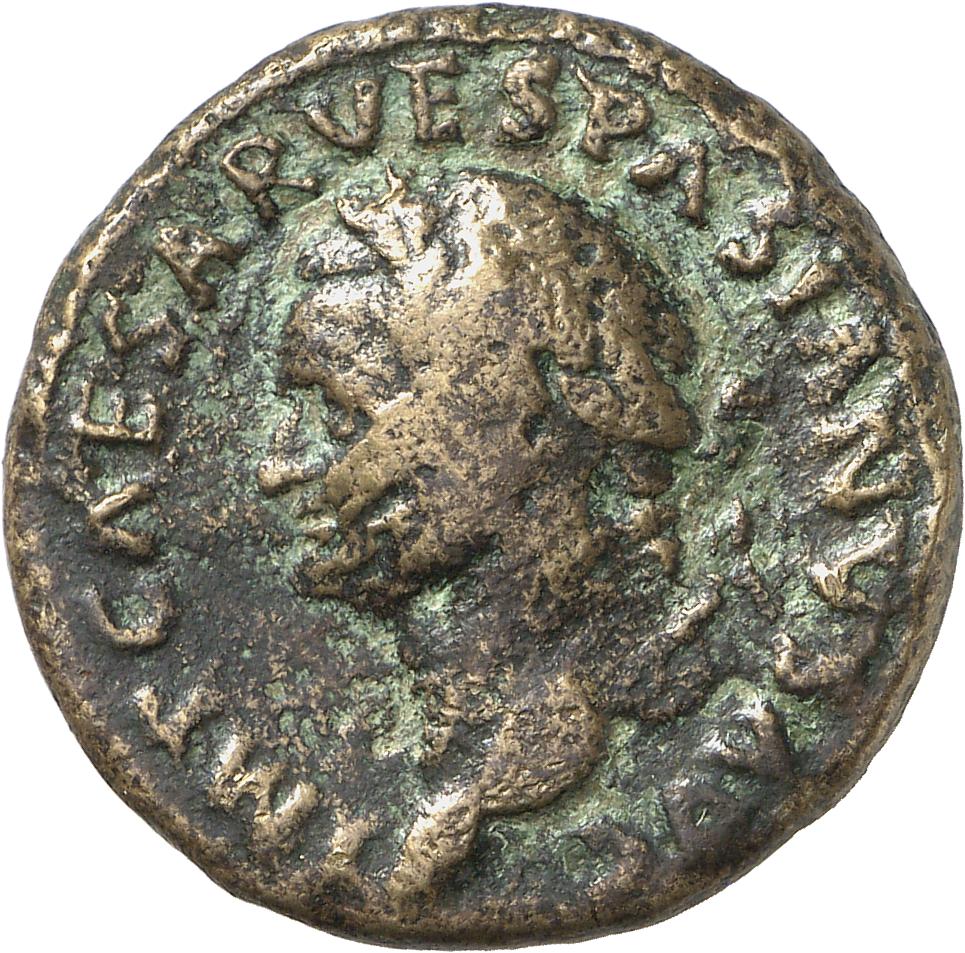 RIC II, Part 1 (second edition) Vespasian 759 Vespasian obverse, Head of Vespasian, laureate, left
