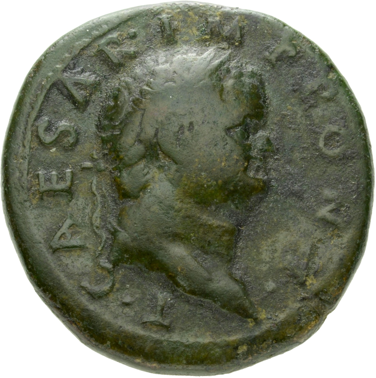 RIC II, Part 1 (second edition) Vespasian 761 Vespasian obverse, Head of Titus, laureate, right