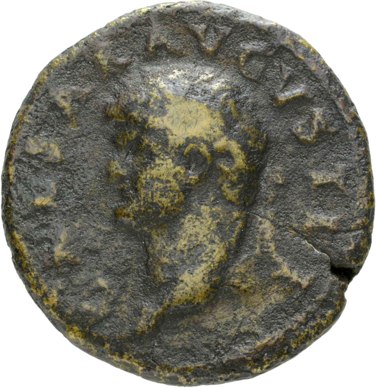 RIC II, Part 1 (second edition) Vespasian 764 Vespasian obverse, Head of Domitian, laureate, left