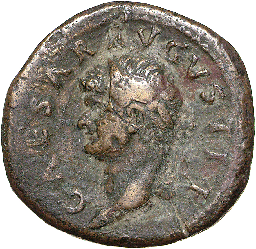 RIC II, Part 1 (second edition) Vespasian 764 Vespasian obverse, Head of Domitian, laureate, left