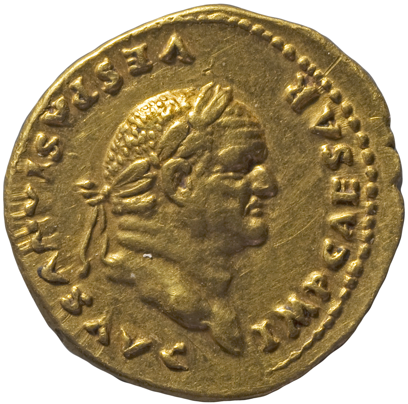 RIC II, Part 1 (second edition) Vespasian 768 Vespasian obverse, Head of Vespasian, laureate, right