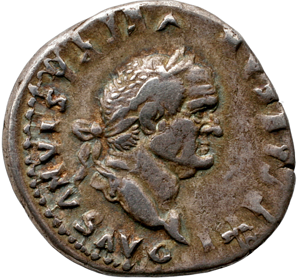 RIC II, Part 1 (second edition) Vespasian 772 Vespasian obverse, Head of Vespasian, laureate, right