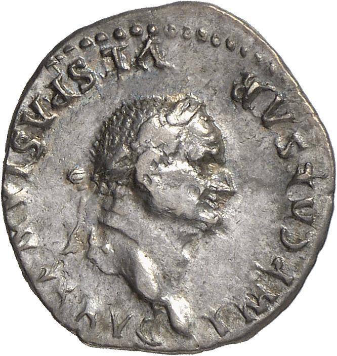 RIC II, Part 1 (second edition) Vespasian 776 Vespasian obverse, Head of Vespasian, laureate, right