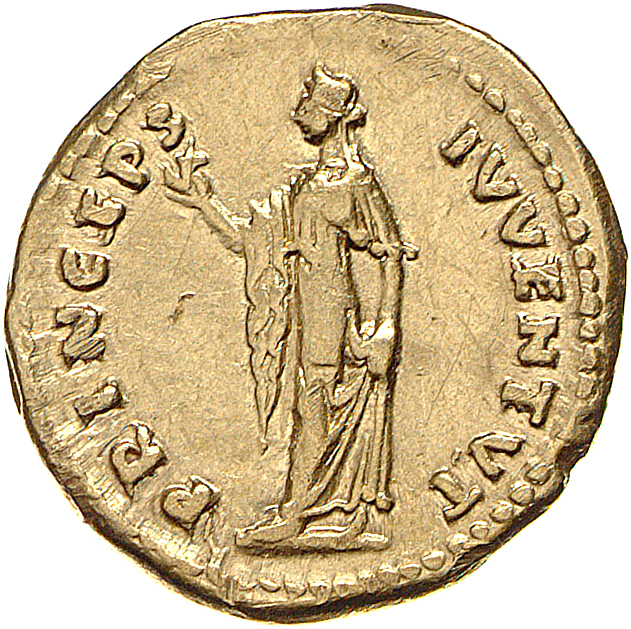 RIC II, Part 1 (second edition) Vespasian 787 Vespasian reverse, Spes standing, left holding flower in right and raising s...