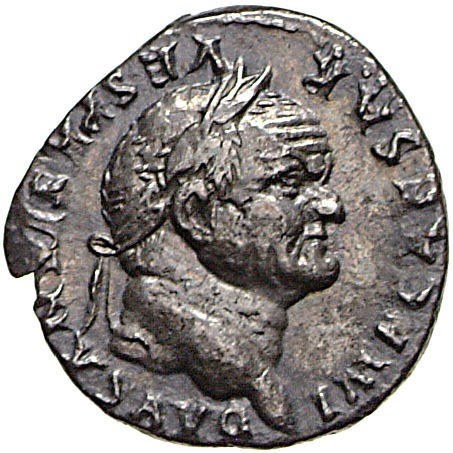 RIC II, Part 1 (second edition) Vespasian 800 Vespasian obverse, Head of Vespasian, laureate, right