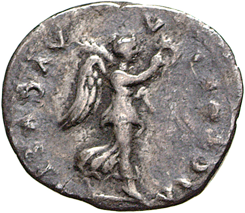 RIC II, Part 1 (second edition) Vespasian 807 Vespasian reverse, Victory, draped, advancing right, holding up wreath in ri...