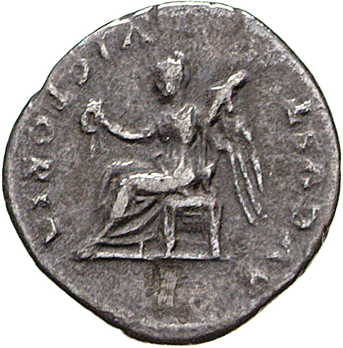 RIC II, Part 1 (second edition) Vespasian 809 Vespasian reverse, Victory seated left, holding wreath and palm