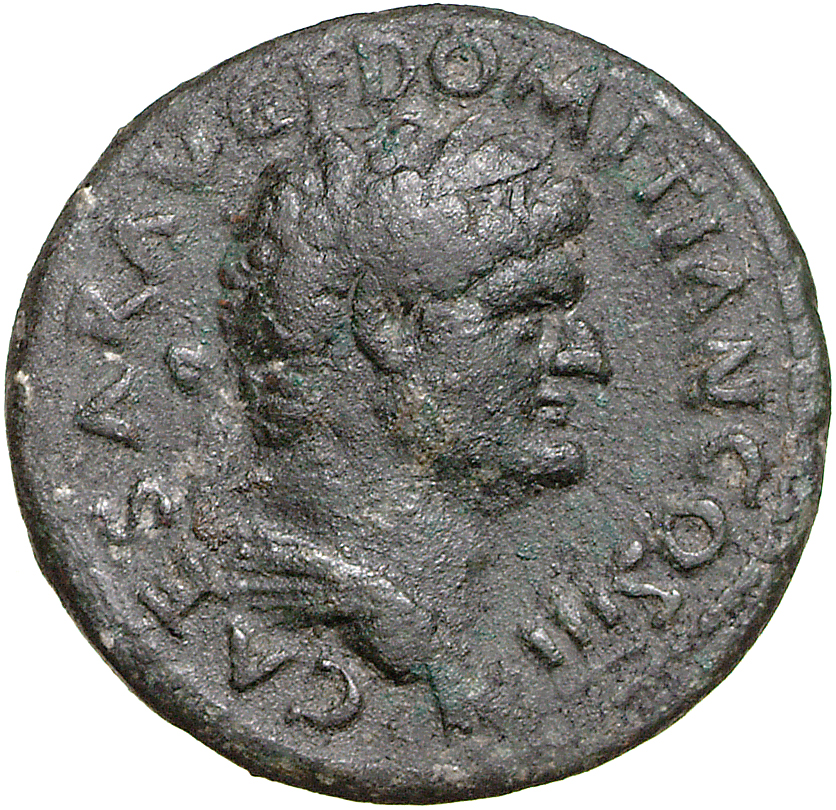 RIC II, Part 1 (second edition) Vespasian 834 Vespasian obverse, Bust of Domitian, laureate and draped, right