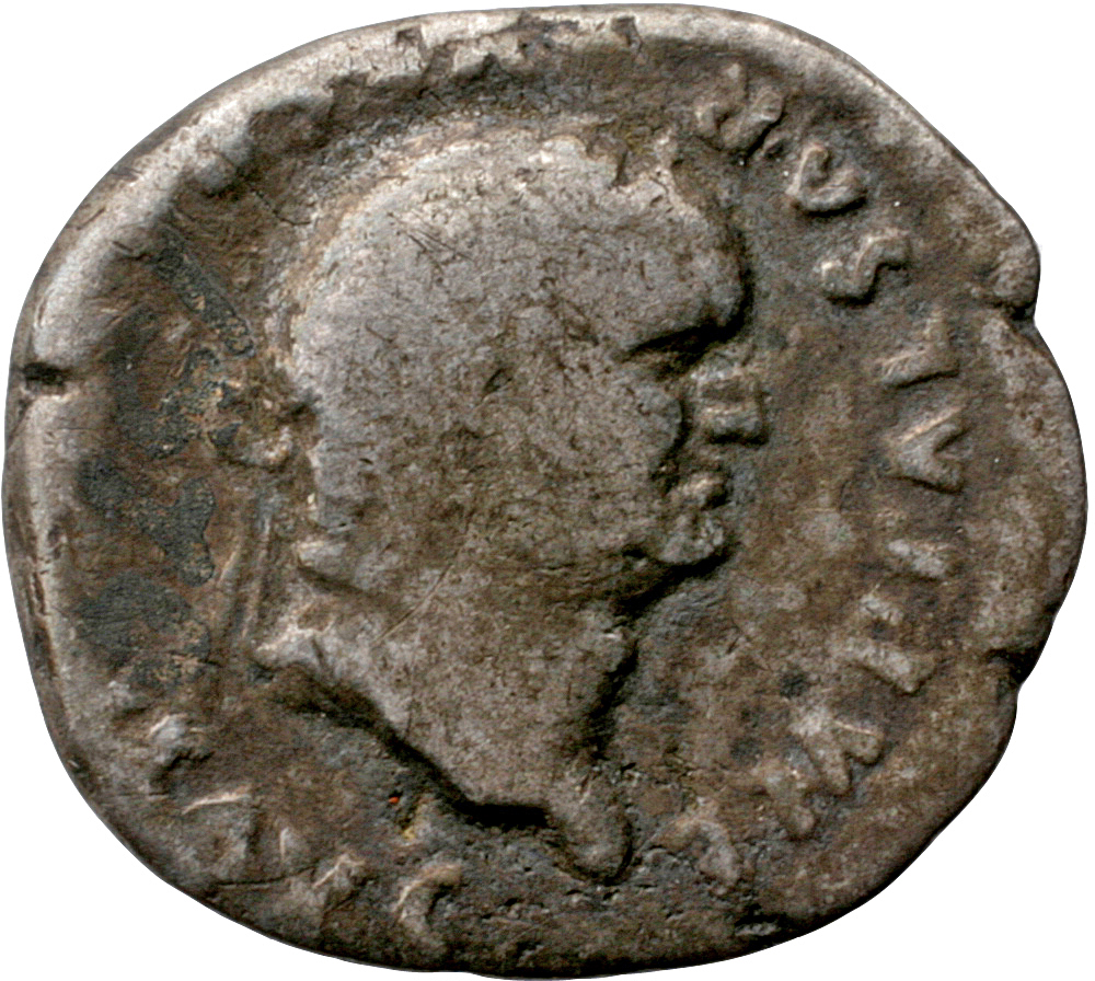RIC II, Part 1 (second edition) Vespasian 847 Vespasian obverse, Head of Vespasian, laureate, right