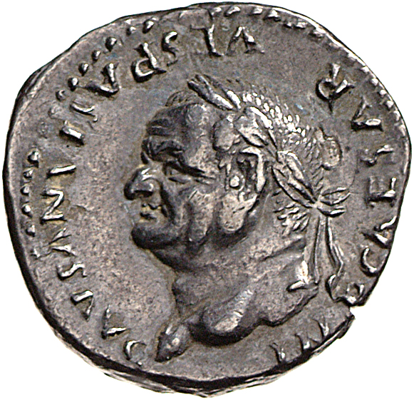 RIC II, Part 1 (second edition) Vespasian 848 Vespasian obverse, Head of Vespasian, laureate, left