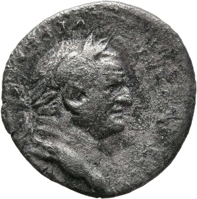 Vespasian obverse — Head of Vespasian, laureate, right