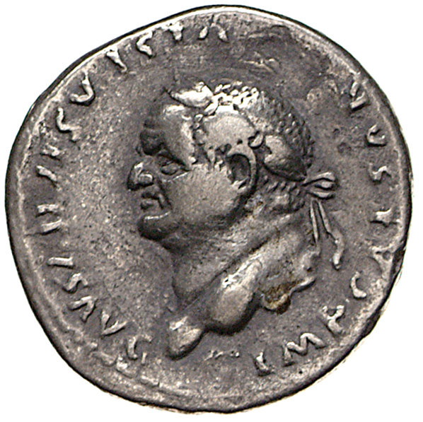 RIC II, Part 1 (second edition) Vespasian 850 Vespasian obverse, Head of Vespasian, laureate, left