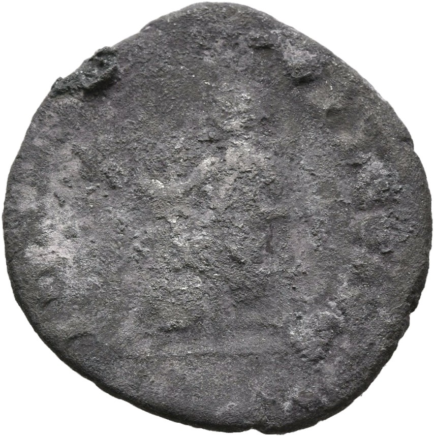 RIC II, Part 1 (second edition) Vespasian 852 Vespasian reverse, Pax, draped, seated left on throne, holding out branch in...