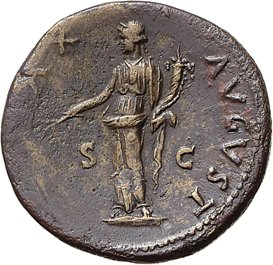 RIC II, Part 1 (second edition) Vespasian 880 Vespasian reverse, Pax, draped, seated left, holding branch in extended righ...
