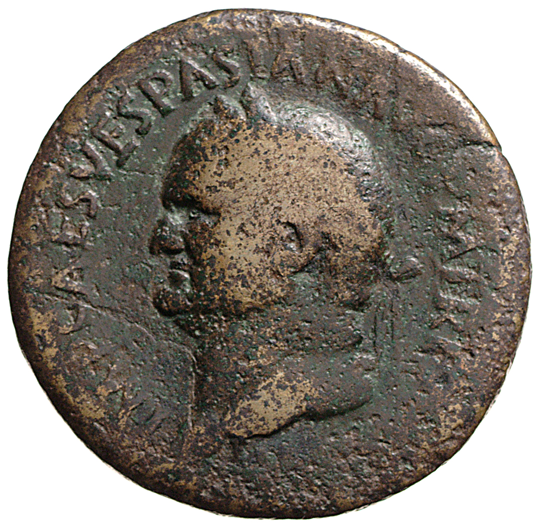 RIC II, Part 1 (second edition) Vespasian 881 Vespasian obverse, Head of Vespasian, laureate, left