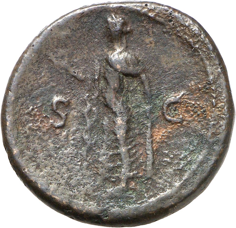 RIC II, Part 1 (second edition) Vespasian 894 Vespasian reverse, Spes standing, left holding flower in right and raising s...