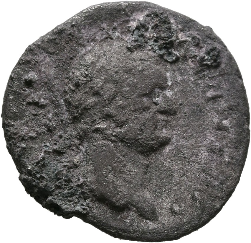 RIC II, Part 1 (second edition) Vespasian 921 Vespasian obverse, Head of Domitian, laureate, right
