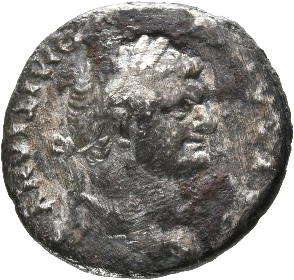 RIC II, Part 1 (second edition) Vespasian 922 Vespasian obverse, Head of Domitian, laureate, right