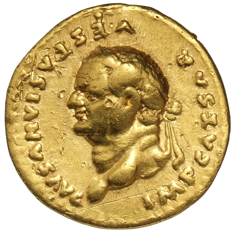 RIC II, Part 1 (second edition) Vespasian 936 Vespasian obverse, Head of Vespasian, laureate, left