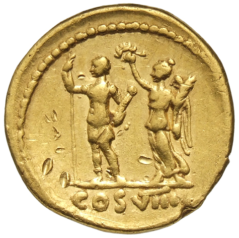 RIC II, Part 1 (second edition) Vespasian 936 Vespasian reverse, Vespasian, in military dress, on left, standing left, hol...