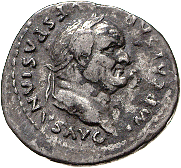 RIC II, Part 1 (second edition) Vespasian 937 Vespasian obverse, Head of Vespasian, laureate, right