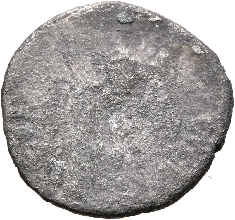 Vespasian reverse — Mars, helmeted, naked except for cloak round waist, standing left, holding spear slanting upwards in right hand and trophy on left shoulder in left