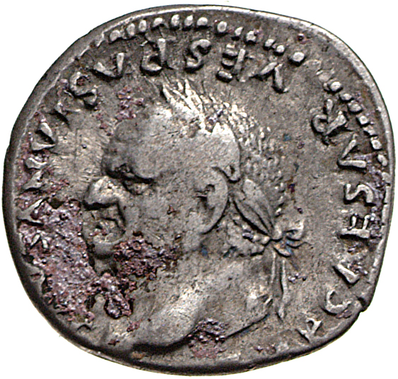 RIC II, Part 1 (second edition) Vespasian 938 Vespasian obverse, Head of Vespasian, laureate, left