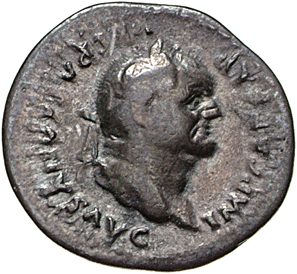 RIC II, Part 1 (second edition) Vespasian 939 Vespasian obverse, Head of Vespasian, laureate, right