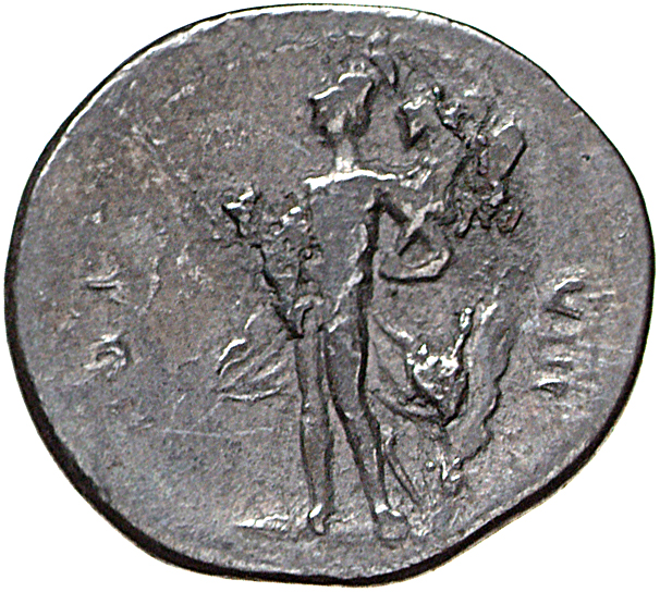 RIC II, Part 1 (second edition) Vespasian 939 Vespasian reverse, Mars, helmeted, naked except for cloak round waist, stand...