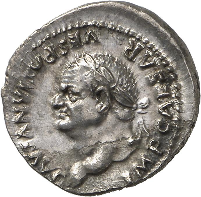 RIC II, Part 1 (second edition) Vespasian 939 Vespasian obverse, Head of Vespasian, laureate, right