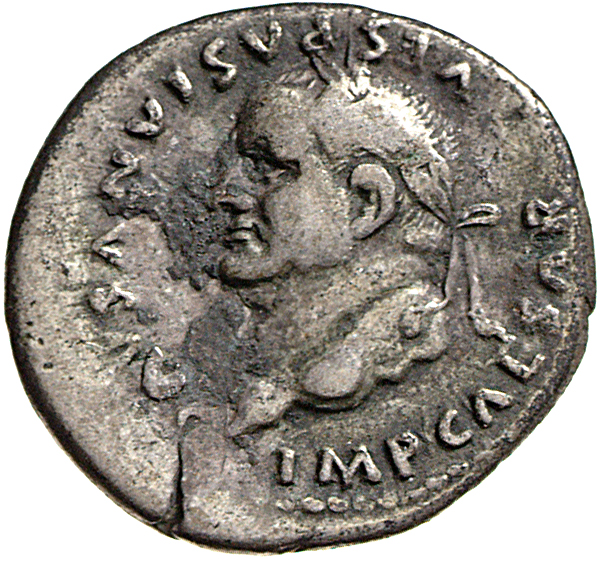 RIC II, Part 1 (second edition) Vespasian 940 Vespasian obverse, Head of Vespasian, laureate, left