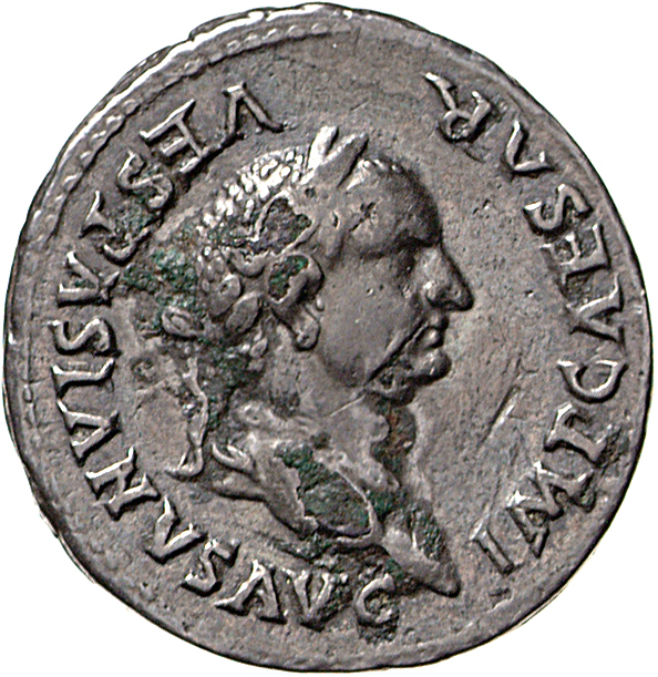 RIC II, Part 1 (second edition) Vespasian 941 Vespasian obverse, Head of Vespasian, laureate, right