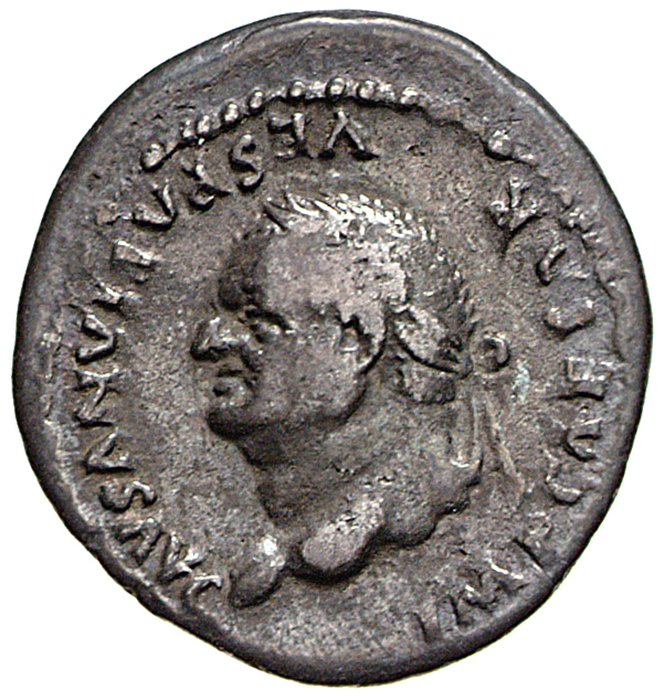 RIC II, Part 1 (second edition) Vespasian 942 Vespasian obverse, Head of Vespasian, laureate, left