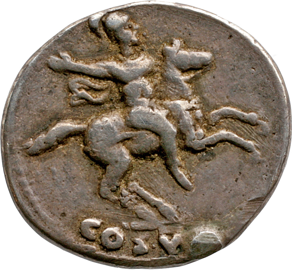 RIC II, Part 1 (second edition) Vespasian 957 Vespasian reverse, Horseman, helmeted, in military dress, cloak floating beh...
