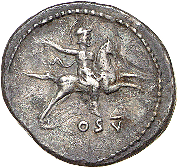 RIC II, Part 1 (second edition) Vespasian 957 Vespasian reverse, Horseman, helmeted, in military dress, cloak floating beh...