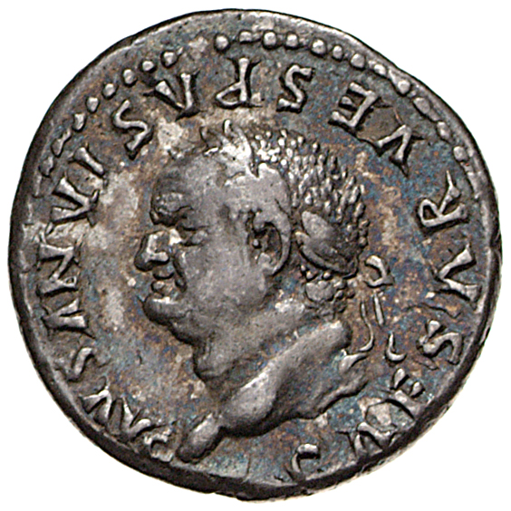 RIC II, Part 1 (second edition) Vespasian 966 Vespasian obverse, Head of Vespasian, laureate, left