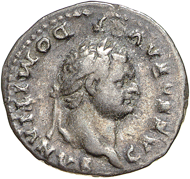 RIC II, Part 1 (second edition) Vespasian 976 Vespasian obverse, Head of Domitian, laureate, right