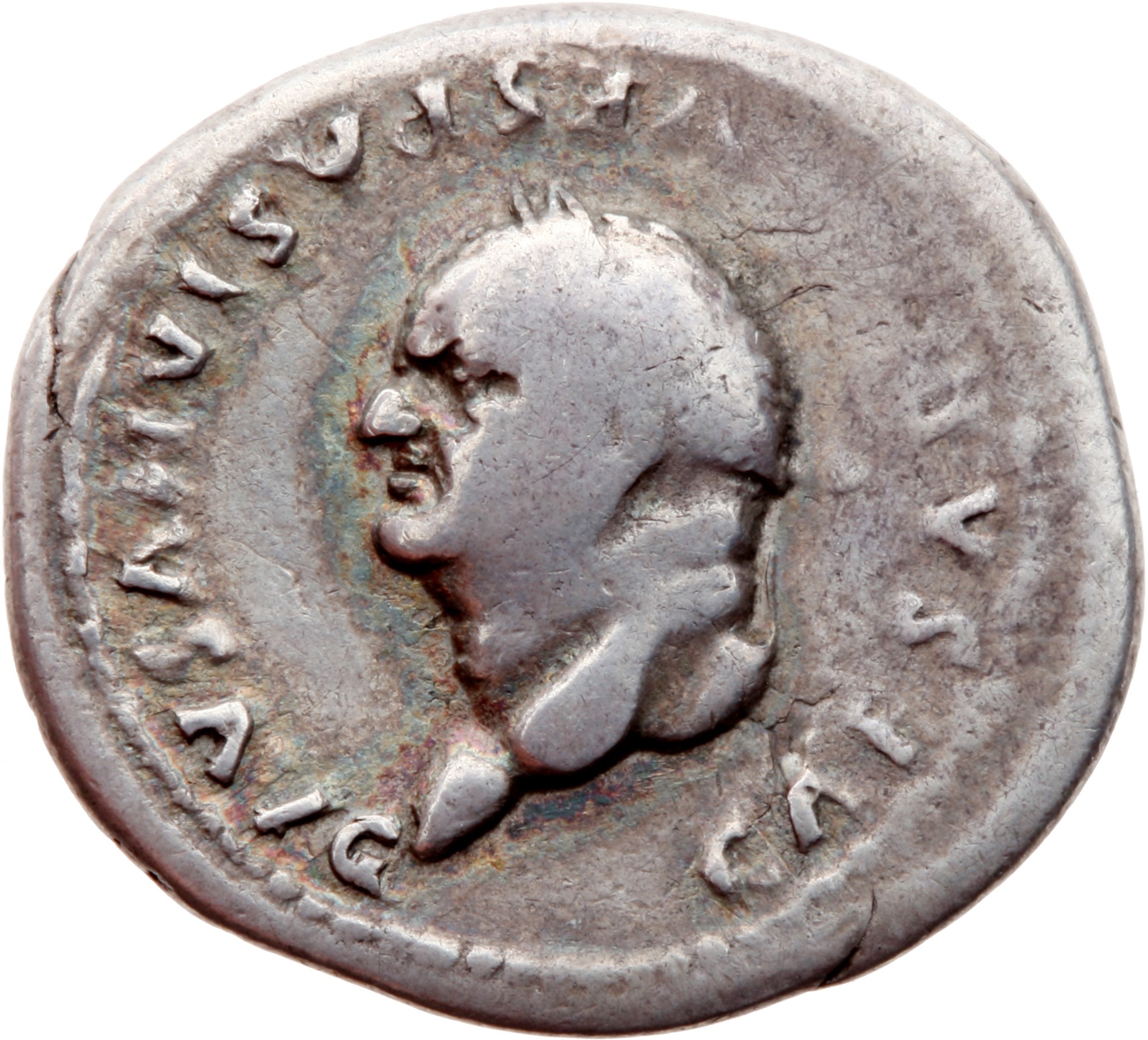 RIC II, Part 1 (second edition) Vespasian 980 Vespasian obverse, Head of Vespasian, laureate, right