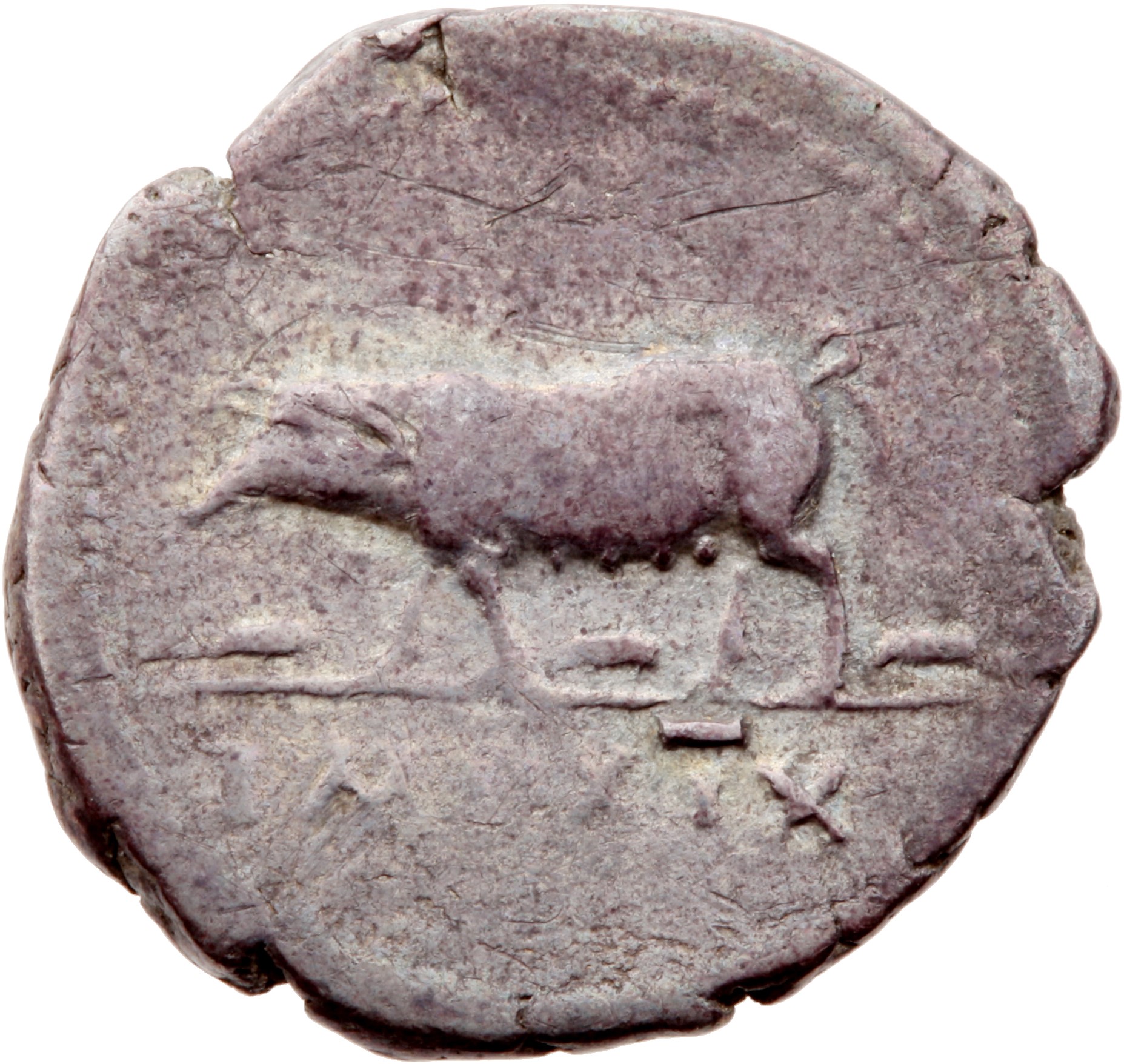 RIC II, Part 1 (second edition) Vespasian 982 Vespasian reverse, Sow left, with three (rarely two) piglets
