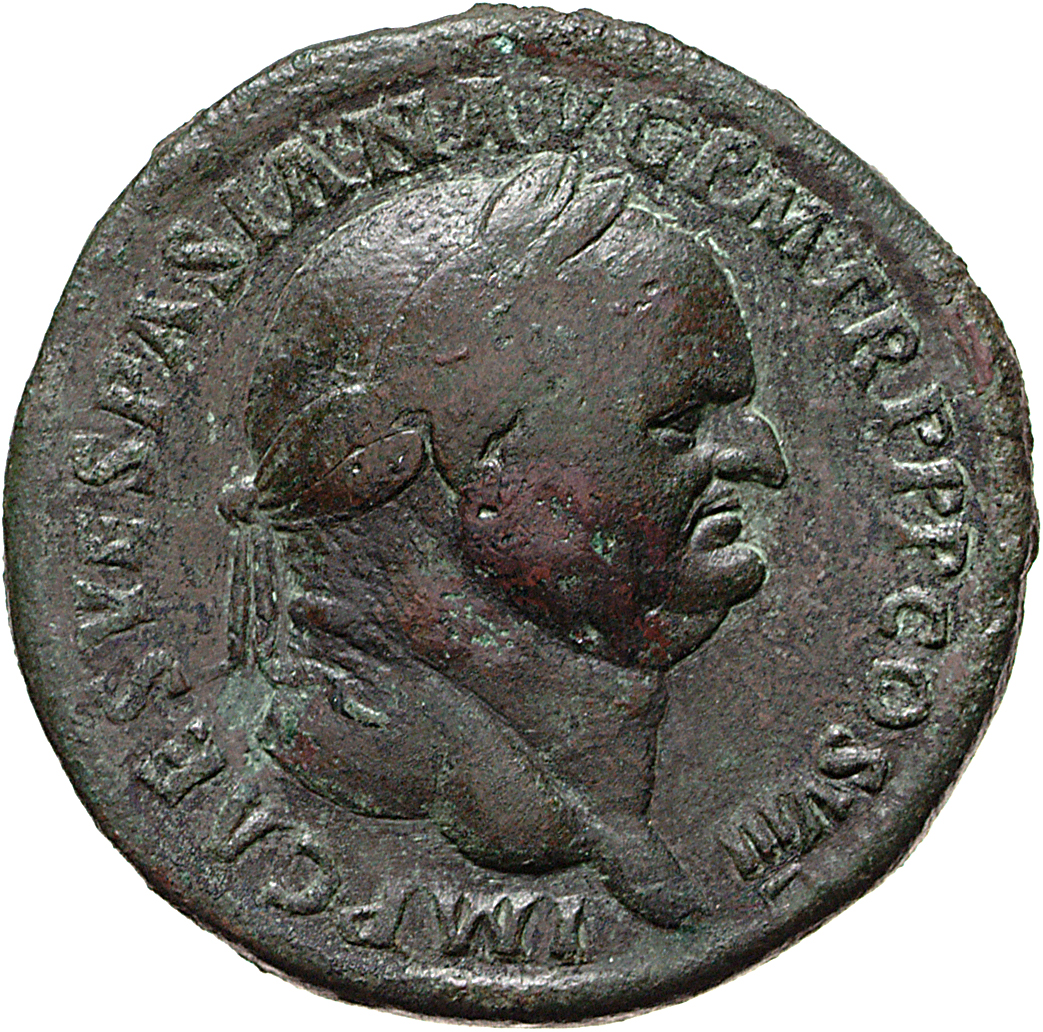 RIC II, Part 1 (second edition) Vespasian 992 Vespasian obverse, Head of Vespasian, laureate, right